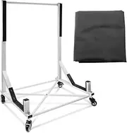 A-Premium White Hard Top Storage Cart with Dust Cover Compatible with Chevrolet Corvette Mazda MX-5 Miata Porsche 911 Boxster Mercedes-Benz SL320 SL500