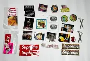 Supreme Stickers 29 Lot of Stickers Plus Candy Necklace 100% Authentic