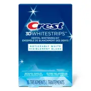 SM Crest 3D Whitestrips Noticeably White At-Home Teeth Whitening Kit 10ct