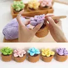 Handmade Woven Artificial Succulent Bonsai Plants Home Table Living Room Decor
