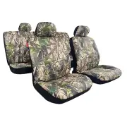 Canvas Car Seat Covers For Mitsubishi Triton MR MQ MN Series Full Set Wild Camo