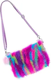 [NIYANGLE] Cute Crossbody Bag for Plush Shoulder Handbag Portable Storage Pouch for Coins Tissues Items