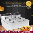 Commercial 12L Stainless Steel Double Tank Electric Deep Fryer 80°C to 200°C