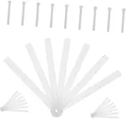 12pcs Folding Fan Handmade Fan Frames Hand Fan Ribs Fan Ribs for Crafts Hand Fan Making Frame Foldable Fan Frame Hand Fan Repair Kit Craft Fan Frame White Plastic