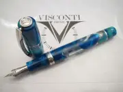 Visconti Homo Sapiens Blue Lagoon Crystal LE fountain pen 18kt Au EF nib MIB..E