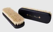 Boot Black Cleaning Shoe Brush, with white horsehair bristles, handmade in Japan