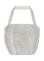 Nue Studio Estelle Silver Halterneck Crystal top - M M