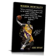 Basketball Player Sports Home Decor • Basketball 36L" x 24W" Kobe Bryant Quote