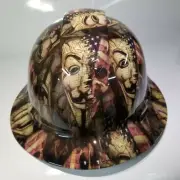 NEW FULL BRIM Hard Hat custom hydro dipped Anonymous AMERICAN PATRIOT EDITION