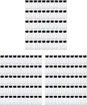 Mellisso 150Pcs Plastic Spice Jars with Shaker Lids Spice Containers Plastic Spice Bottles Seasoning Shaker Jars 3.3Oz Black