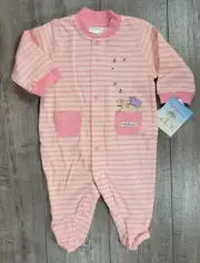 Baby Girl New Vintage Carter's 3-6 Month John Lennon Pink Musical Footed Outfit