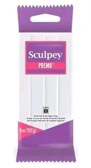 Sculpey Premo Polymer Clay White 8oz Block Premium Oven Bake PE08 5001