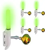 Fishing Glow Sticks, LED Glow Lamp with Bell, Reusable LED Light Set of 5 for Night Fishing Aid Outdoor Survival Hiking Bonfire in Low Lighting Environments