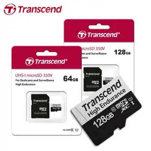 Transcend 創見 microSD 記憶卡 USD350V 128GB 256GB 附轉卡 UHS-I TRS02