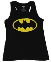Batman (DC Comcs) Girls Juniors Tank Top - Simple Oval Logo
