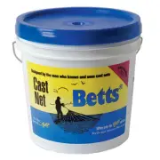 18-6 Mullet Cast Net, Mono, 6-Feet, 1-Inch Mesh, 1.2-Pound Lead per Ft Bucket