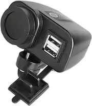 12v/24v Universal Motorcycle Phone Charger Dual USB Port Time Display for Electric Bikes