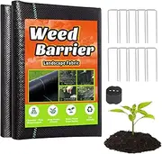 Heavy Duty Landscape Fabric | Grass Block Gardening Mat,Woven Geotextile Grass Blocking Fabric, Ground Cover Grass Barrier Mat for Garden Lawn Driveway
