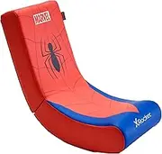 X-Rocker Official Marvel Spider-Man Video Rocker Gaming Chair for Juniors, Folding Rocking Seat Spiderman Licensed Console Gaming Seat, Faux Leather Chair for Children Hero - Spider Man Edition