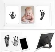 Baby Handprint and Footprint Photo Frame Kit, Baby Photo Frame Kit Personalized Keepsake for Newborns Memorable Keepsake Box Decorations for Newborn Girls and Boys