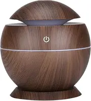 HOLIDYOYO Mini Air Humidifier Portable Home Office Diffuser for Moist Air for Bedroom Desktop Use Deep Wood Grain Design Efficient Easy Water Addition