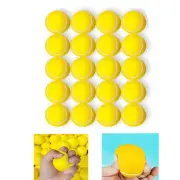 Pack of 20 Yellow White Squeeze Foam Balls Great for Relaxation Activities