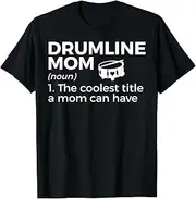 [X.Style] Drumline Mom Definition Marching Band ds258 T-Shirt (L) Black