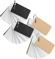 NUOBESTY 4pcs Blank Writing Cards Flash Cards Binder Ring Loose-Leaf for Students Travelers Office Workers