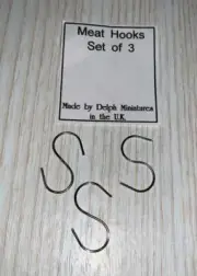 MINIATURE DOLLHOUSE 1:12 SCALE MEAT HOOKS - S31