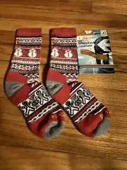 Smartwool Crew Socks Large Snowmen Gingerbread Christmas