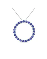 Silver 2.95 ct. tw. Tanzanite Necklace