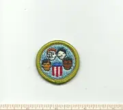 EF SCOUT BSA AMERICAN CULTURE MERIT BADGE TYPE H PLASTIC BACK INSIGNIA PATCH MB