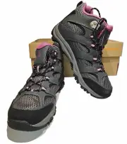 MERRELL - Girls - Moab 3 Mid Waterproof Boot - Granite/Berry Size 5 Winter Snow