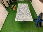 White Agate Coffee Table Slab, Geode Agate Stone Kitchen & Office Center Table