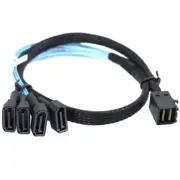 Efficient Mini SAS HD SFF-8643 to 4 SATA 7Pin Male Cable for Data Transfer