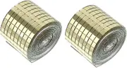 2 Rolls Glass Mosaic Tiles Self Adhesive Decorative Stickers for DIY Craft Decoration Strong Back Glue Creative Mosaic Design Ktv and Housewarming Present