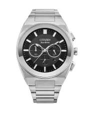 Citizen Eco-Drive Stainless Steel Black Dial Watch CA4580- 50E