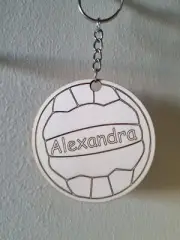 Personalised Netball Keyring, Keychain, Netball, Engraved Ball