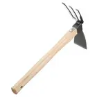 Garden Hoe and Cultivator 15" Steel Hoe Garden Tool with Wooden Handle