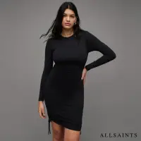 在飛比找momo購物網優惠-【ALLSAINTS】BETHAN 貼身調節抽繩短洋裝 WD