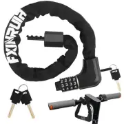 E Scooter Lock Bicycle Chain Lock, Combination Lock Key Lock Combination Heav...