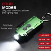 Mini Portable Aluminum EDC Tiny Rechargeable LED Keychain Light Flashlight Light