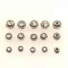 10pcs Clear Crystal Replacement Ball Screw Thread Bead Lip Ear Tongue Piercing