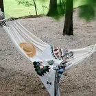 (Double 190x150cm)Outdoor Swing Hammock Reinforced Anti Rollover Hammock In UT