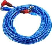 ETHZZLE RCA Cable 3m Auto Stereo Jack Cables for Car Audio System Rubber Copper Material Easy Installation
