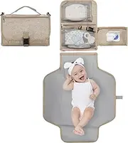 Infant Change Pad - Changing Diaper Mat, Wipe Clean Toddler Sheet | Water Resistant Removable Changing Base, Foldable Wipeable Care Wipes Station for Vehicle Seats, Baby Carriages Seats