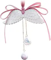 HAWILLOSCH Angel Wing Car Rear View Mirror Pendant Aromatherapy Diffuser Car Hanging Ornament with Essential Oil Elegant Decor for Home Vehicle