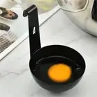 with Hook Egg Poacher Black Egg Cooker Easy Use Boiling Eggs Spoon Chocolate