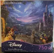New Sealed Disney Beauty and the Beast 750 piece puzzle By Thomas Kinkade
