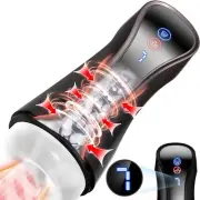 Male Masturbaters Automatic HandsFree Rotating Cup Thrusting Stroker Lubricants